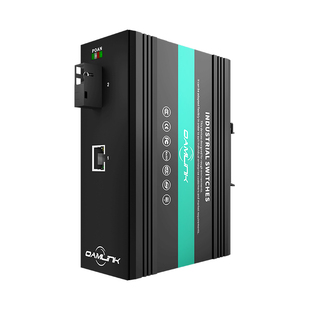 oamlink欧姆联 工业级1光1/2/4口百千兆光纤收发器单模单纤20KM光纤转换器导轨式65-1GX1GT以太网交换机