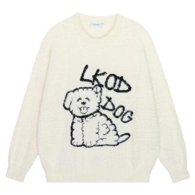 小狗提花毛衣LKOD情侣款