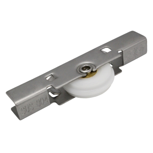 304不锈钢平移无框阳台门窗滑轮推拉窗户轨道滚轮玻璃门尼龙轮子