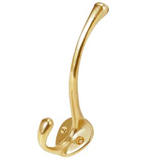 黄铜挂衣钩壁挂单个免打孔衣服帽钩卫生间厨房金色进门后墙壁挂钩