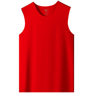 七匹狼背心男士德绒保暖内衣本命年大红色属马年结婚秋冬打底汗衫