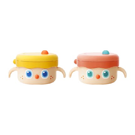 皇宠大眼萌注水保温碗宝宝辅食碗婴儿专用双内胆米粉不锈钢套装