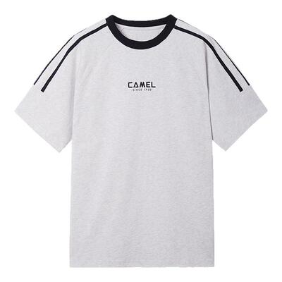 骆驼男装圆领T恤舒适透气