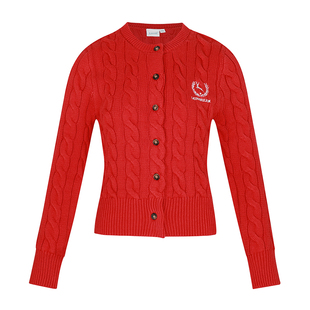 LK STORE LKOD2024秋冬新款开衫女装短款外套针织衫修身开衫毛衣