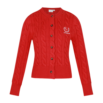 LKOD秋冬短款针织开衫毛衣