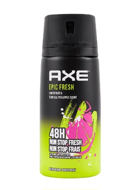 斧头牌AXE止汗喷雾极清新150毫升便携装持久干爽腋下净味香氛止汗