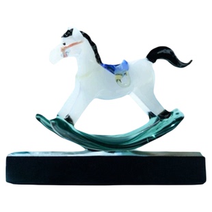 淄博手工琉璃摆件儿童玩具摇摇马小木马家居装饰品生日礼物手作
