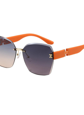 无框变色墨镜女轻奢防紫外线