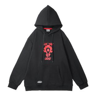 Blizzard暴雪官方游戏周边魔兽世界部落联盟Logo款连帽长袖卫衣