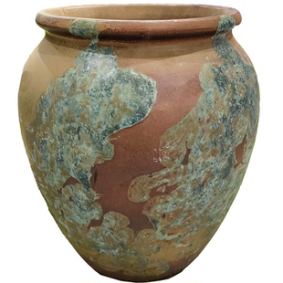 新中式侘寂风家用庭院陶瓷大口径花盆三角梅流泉枫专用复古土陶罐