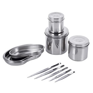 医用304不锈钢弯盘镊子油膏罐纹绣消毒美容器械腰子盘防碘辅料缸