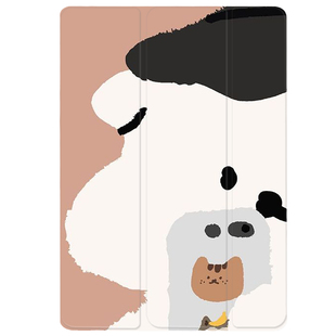ipadair5保护套ins风可爱小狗pro11寸7九代10旋转8亚克力4带笔槽2023新款9适用苹果mini6第十代3轻薄10平板壳
