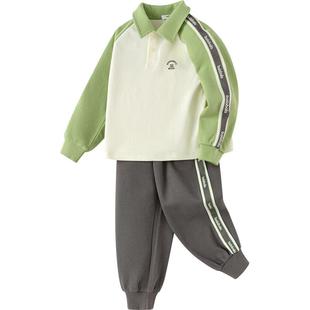 巴拉巴拉童装儿童长袖套装女童宝宝春2026新款男童校园红色拜年服