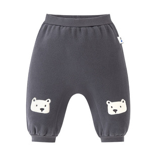 迷你巴拉巴拉婴儿屁屁裤加绒男女童裤子2025冬装新款PP裤不勒肚小