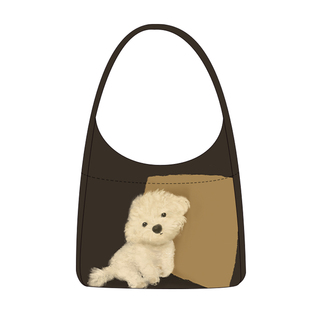 韩版设计感小众包包日常通勤百搭大容量单肩包慵懒帆布包女Q308