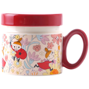 moomin姆明杯子陶瓷杯带盖马克杯水杯茶水分离办公室带茶漏泡茶杯