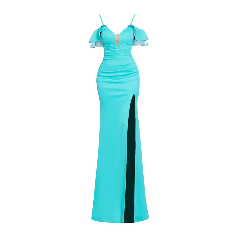 性感吊带晚礼服长款女低胸