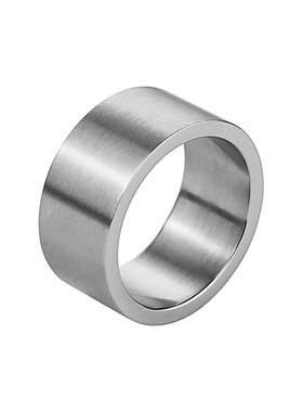 宽面简约男士戒指女小众复古指环ins潮嘻哈尾戒拉丝钛钢哑光素戒