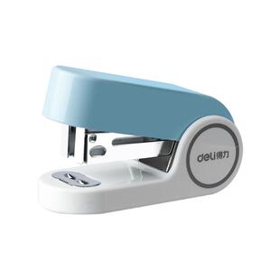 得力订书机学生用办公用可爱省力马卡龙色迷你小号手握式家用高颜值装订外卖打包专用取钉器起钉器钉子订书针