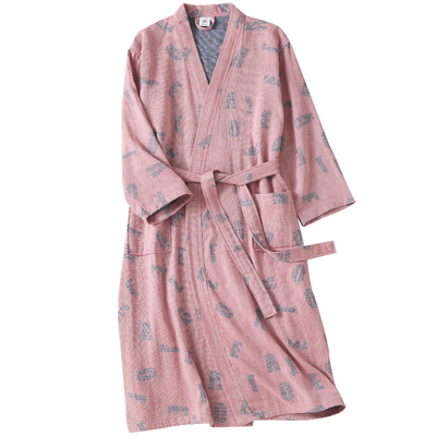 浴袍纯棉纱布吸水速干浴巾四季穿