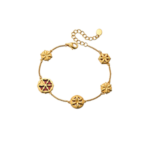 【12月上新】白岚三交六椀菱花手链玛瑙首饰饰品女精致高级SL4193