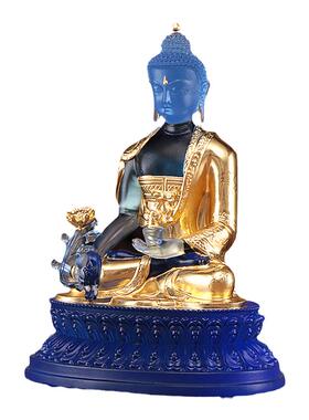 信扬家居琉璃鎏金药师佛