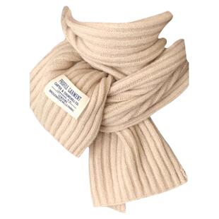 粉色围巾女士冬季2026新款韩系氛围感高级感加厚保暖针织纯色围脖