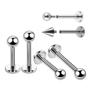 【G23】钛圆球平底内牙唇钉 唇环 酒窝钉 唇侧钉 简约耳骨钉 耳钉