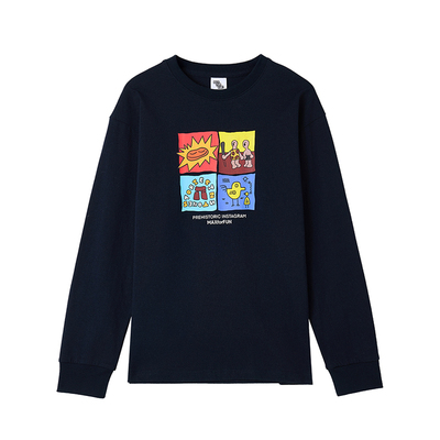 MAXforFUN印花长袖T基础百搭打底