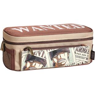 晨光海贼王大容量笔袋男孩子小学生多层三层高初中男生款2025新款流行中学生铅笔袋文具盒多功能拉链帆布笔盒