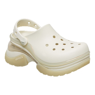 白鹿同款Crocs卡骆驰小海豚复古洞洞鞋女厚底凉鞋|212811