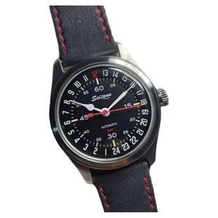 【昼夜显示】【同价优选】凡致24小时自动机械复古夜光机械表男