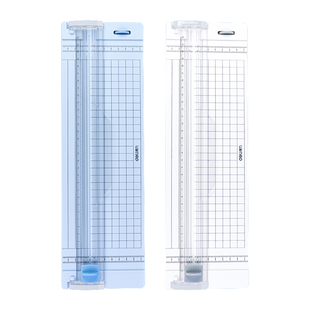 得力裁纸器迷你小型a4裁纸刀儿童切纸机简易刀头办公工资条裁纸机学生便携手工剪裁神器手动相片切割机14251