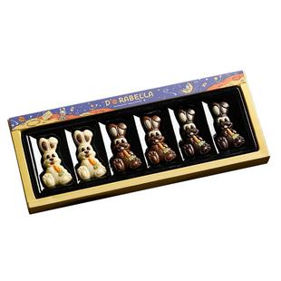 比利时进口小兔子巧克力送女孩男生儿童零食品礼盒新春马年货礼物