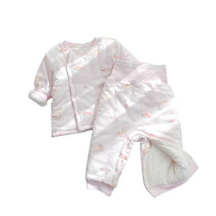 宝宝套装夹棉分体按扣过冬150克可洗棉花高腰婴幼儿冬装棉衣棉裤