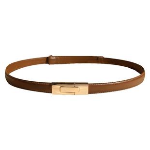 皮带女款真皮软牛皮简约百搭高级设计感新款腰带细配裙子收腰裤带