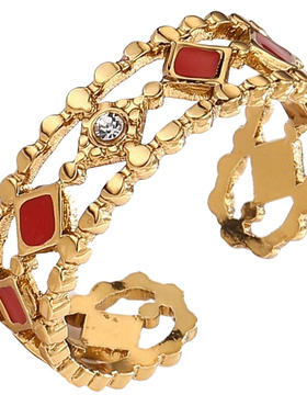 时尚法式开口钛钢戒指女百搭小众