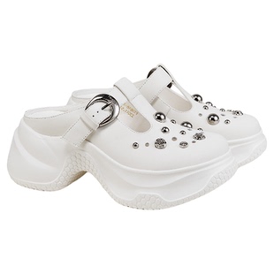 fed包头半拖夏季新款女鞋厚底洞洞鞋增高勃肯凉拖女S0421-ZCA616