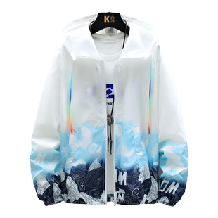 夏季冰丝防晒衣男士超薄款透气潮牌防晒服青少年初中高中学生外套