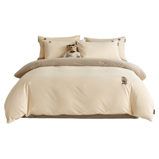 TeenieWeenie小熊磨毛床上四件套全棉纯棉冬季床单被套床品三件套