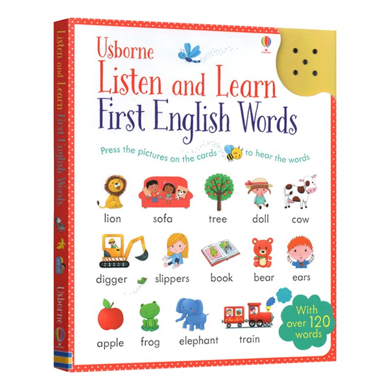 触摸可发声英语单词卡片 英文原版 Listen and Learn First English Words 尤斯伯恩 边听边学 校园场景认知 英文版进口原版书籍