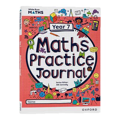 Oxford出版 牛津白玫瑰数学家庭练习册七年级英文原版 White Rose Maths Practice Journals Year 7  Workbook 教材教辅学习工具书