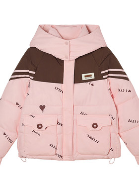 可拆卸帽棉衣女秋冬季棉服