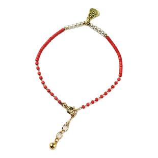 玉珠珠2026年属马本命年手链 古法金小福牌 情人节礼物送女朋友