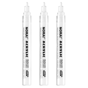 白色丙烯马克笔高光笔美术专用小学生拍立得相纸涂鸦笔金色签名笔勾线笔银色记号笔油漆笔绘画白笔签字丙烯笔