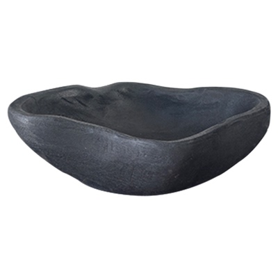 侘寂风黑色实木果盘小型收纳托盘