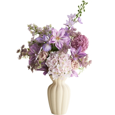 高级法式花束紫色假花仿真花手捧