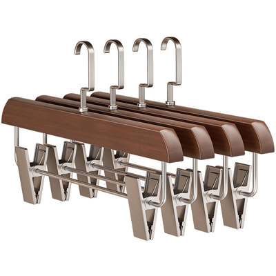 实木裤架夹子家用无痕服装店专用