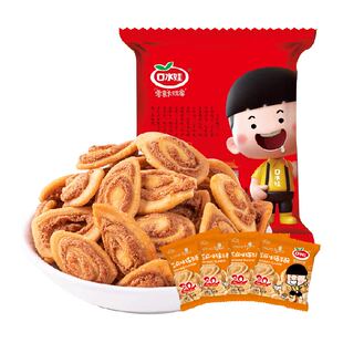 口水娃膨化糕点猫耳酥芝麻味约13小包休闲零食办公室下午茶228g