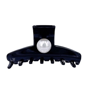 优雅精致法式珍珠中号大号发抓夹简约剪影发爪夹半扎发盘发鲨鱼夹